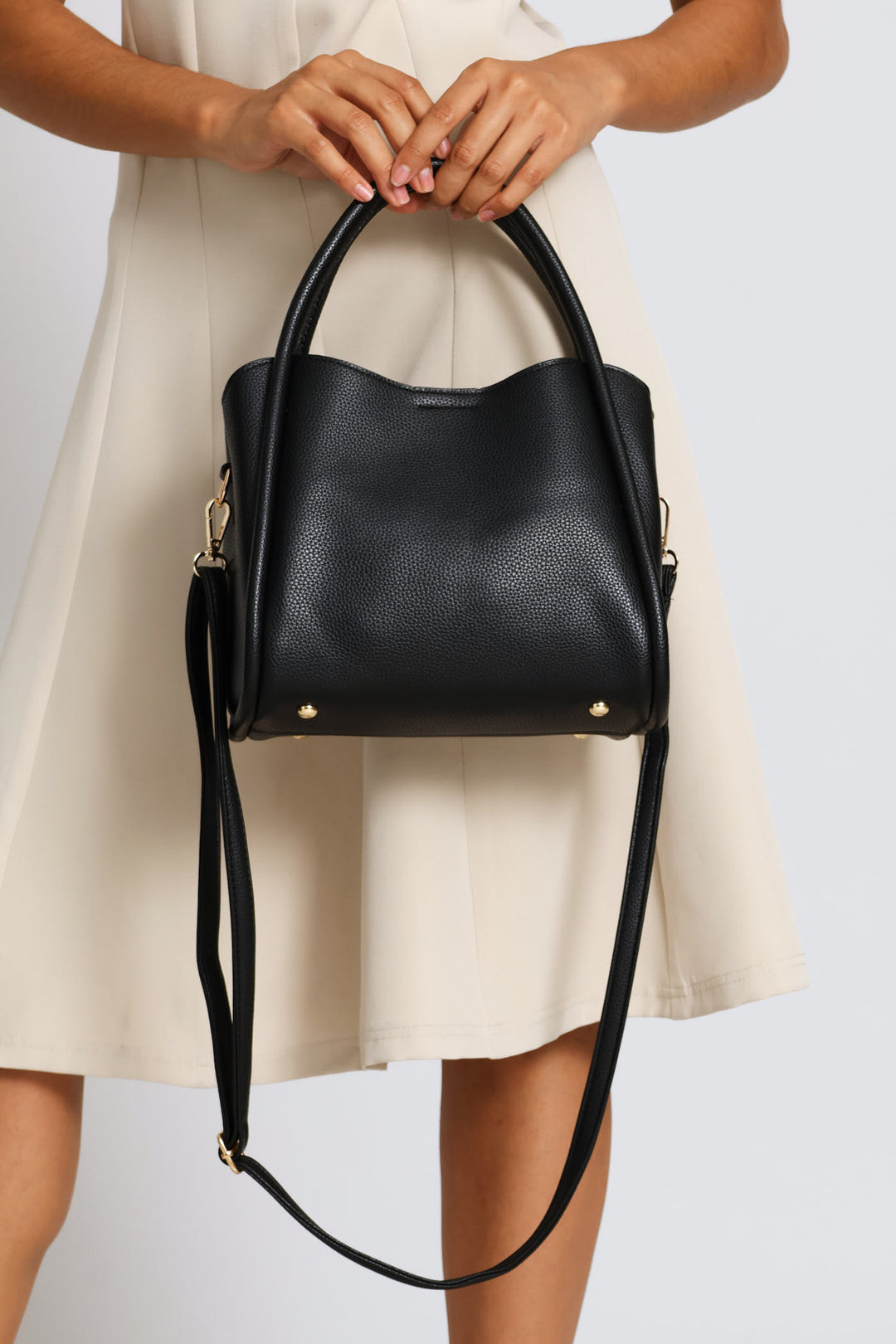 Top Handle Crossbody Bag - Black