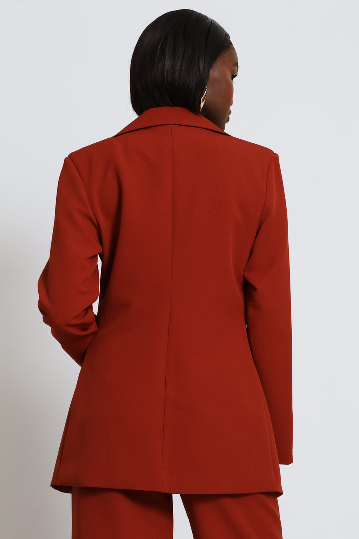 Dart Waisted Blazer - Copper