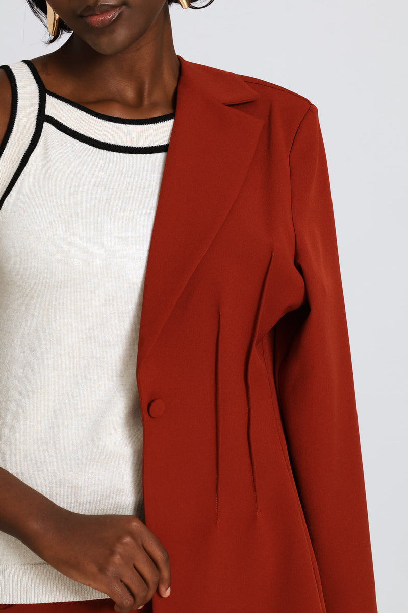 Dart Waisted Blazer - Copper