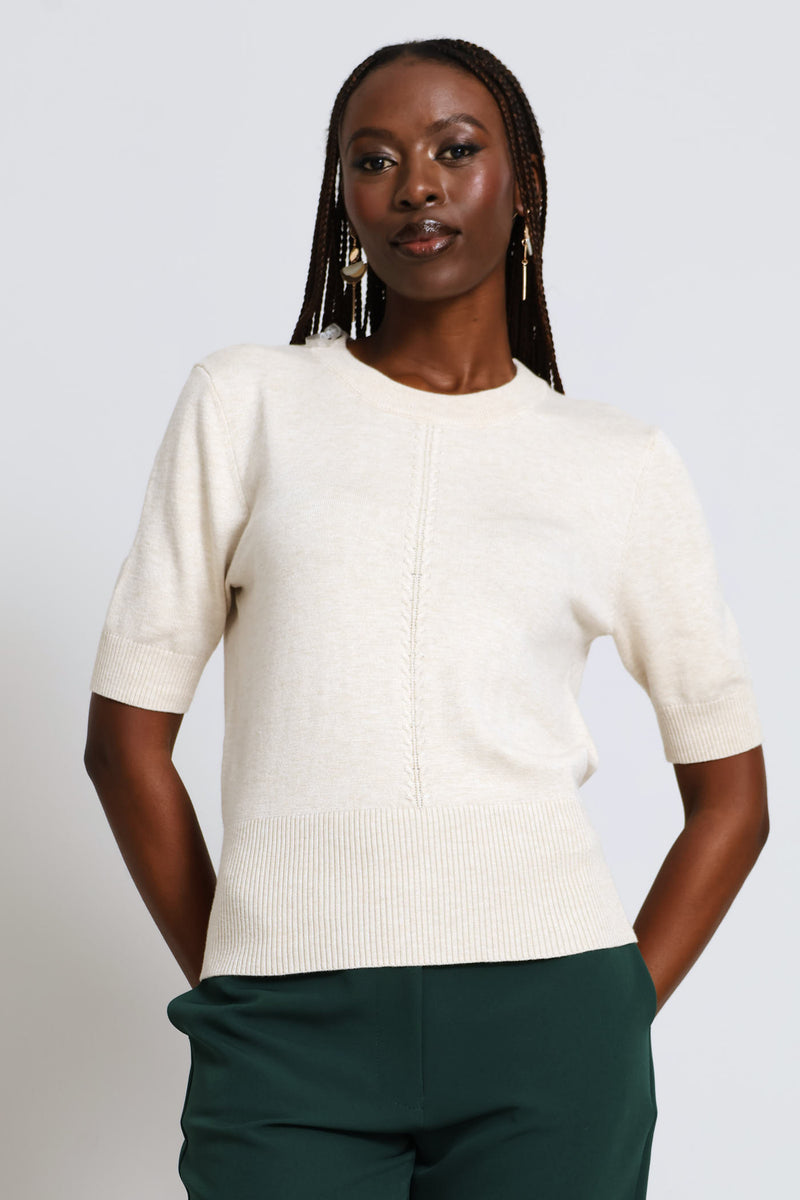 Stitch Detail Pullover - Oatmeal