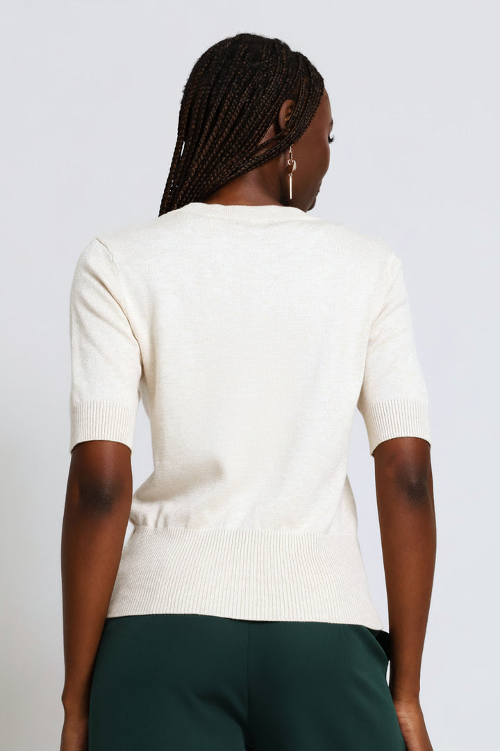 Stitch Detail Pullover - Oatmeal