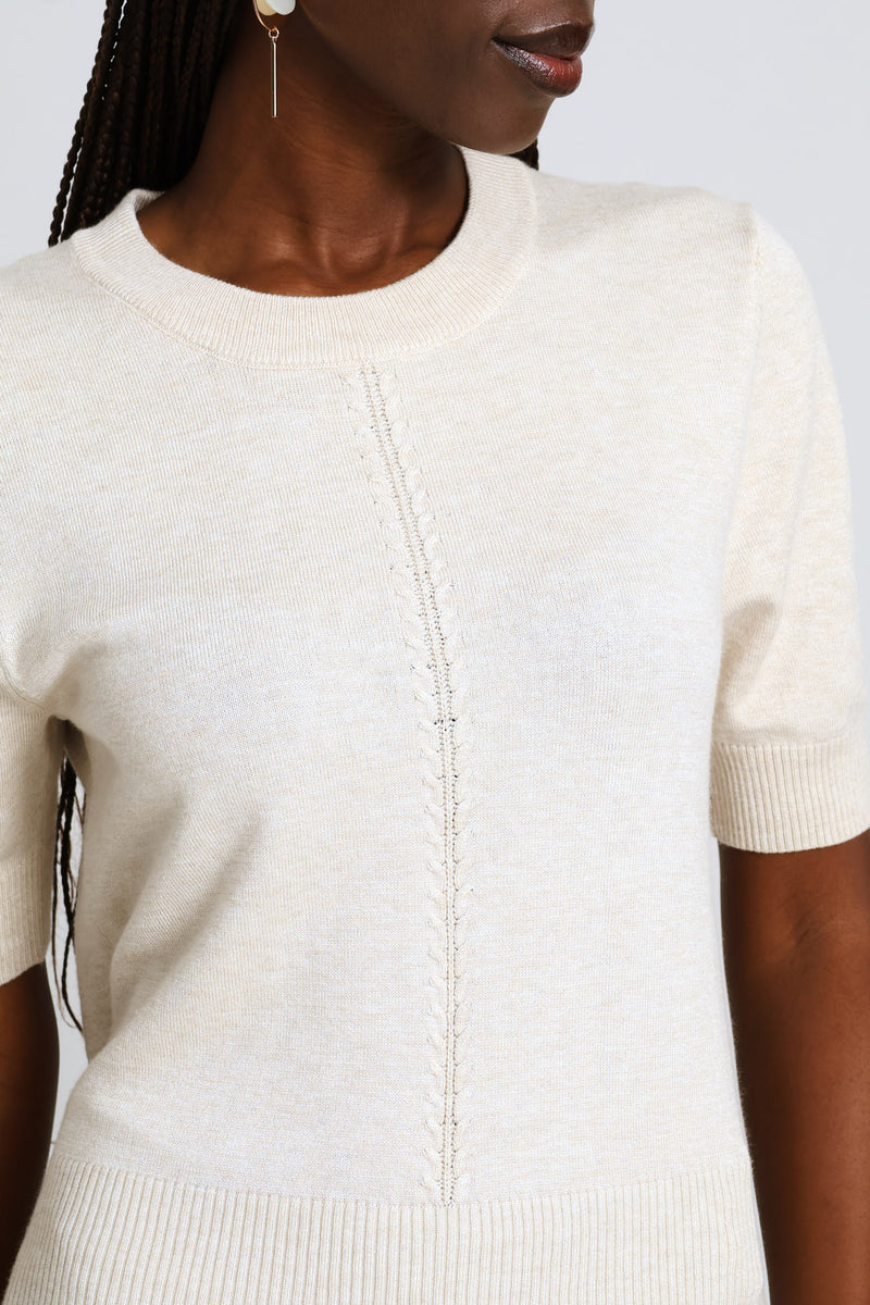 Stitch Detail Pullover - Oatmeal