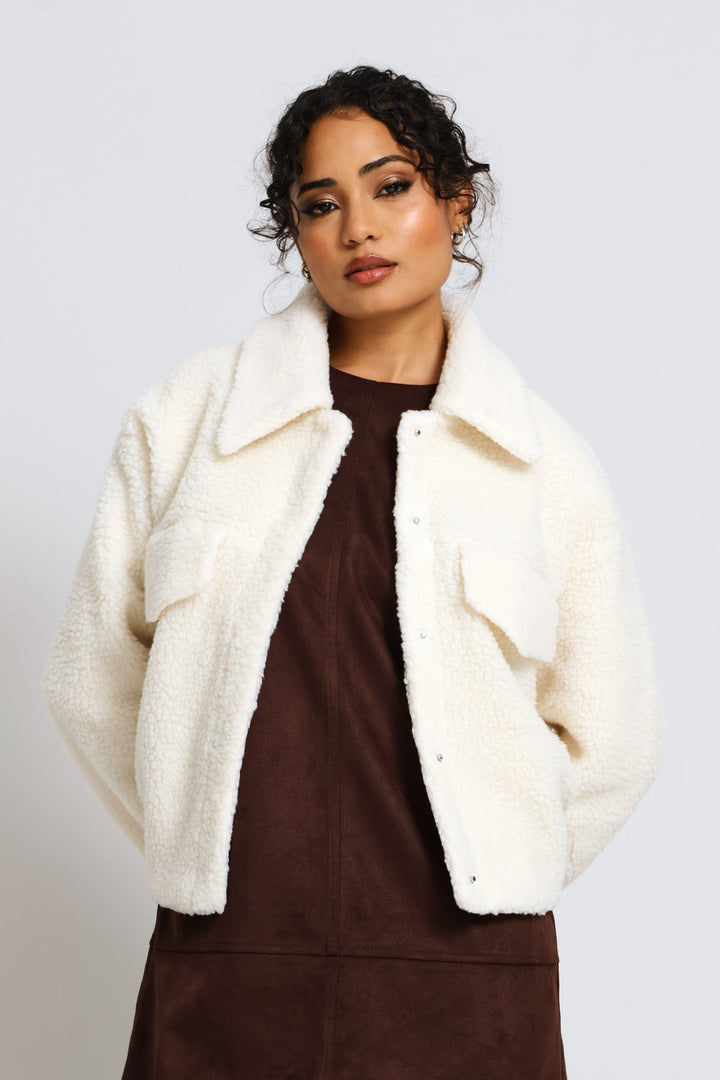 Utility Trucker Jacket - Cream