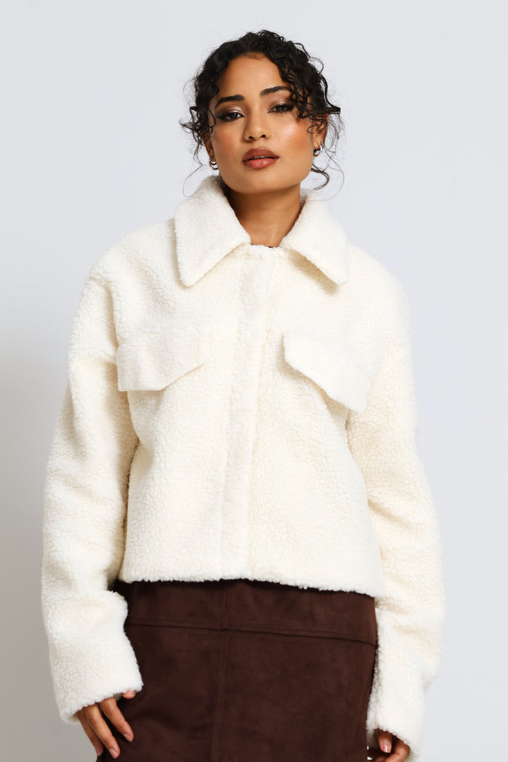 Utility Trucker Jacket - Cream