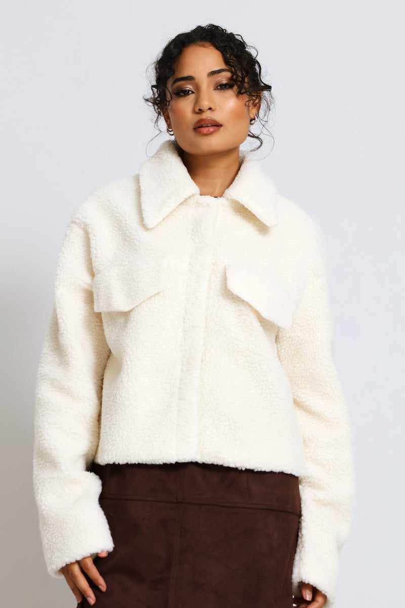 Utility Trucker Jacket - Cream