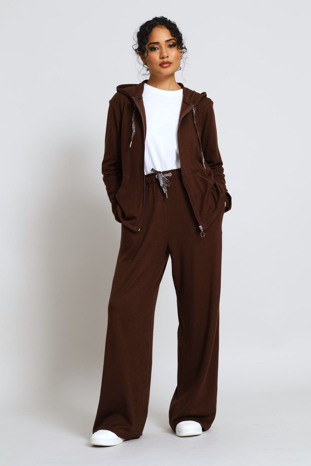 Luxe Leisure Wide Leg Pant - Chocolate