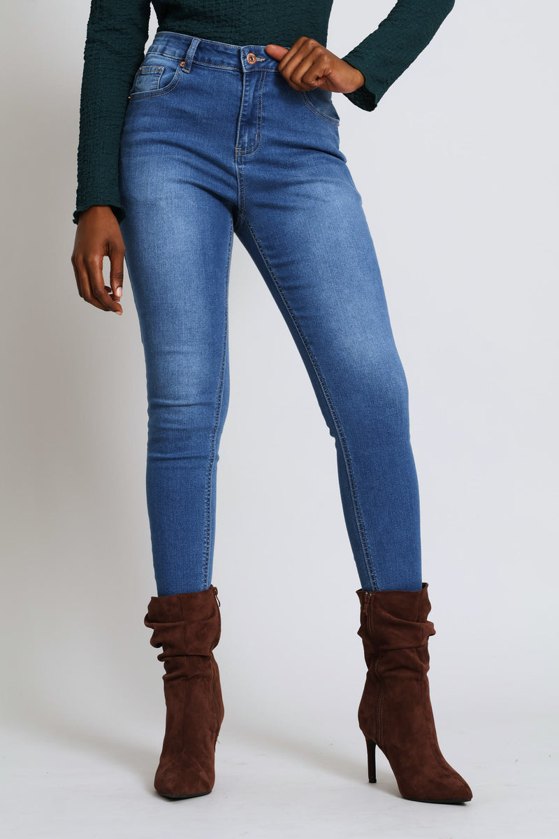 Supersoft Ankle Grazer Skinny Denim - Stonewash
