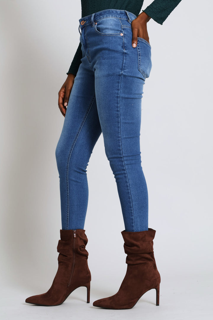 Supersoft Ankle Grazer Skinny Denim - Stonewash