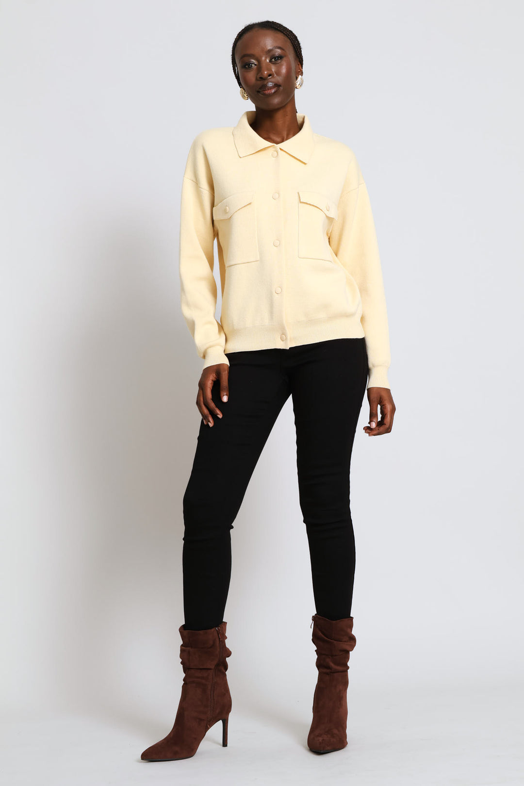 Push Up Hiwaist Skinny Jean - Black