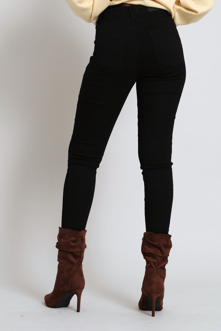 Push Up Hiwaist Skinny Jean - Black