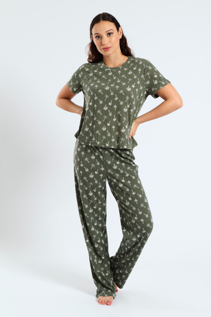 Palm Straight Leg Rib Knit Pant - Fatigue