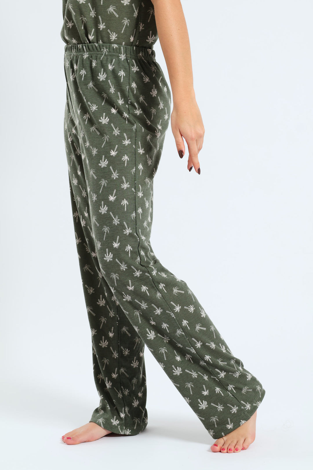 Palm Straight Leg Rib Knit Pant - Fatigue