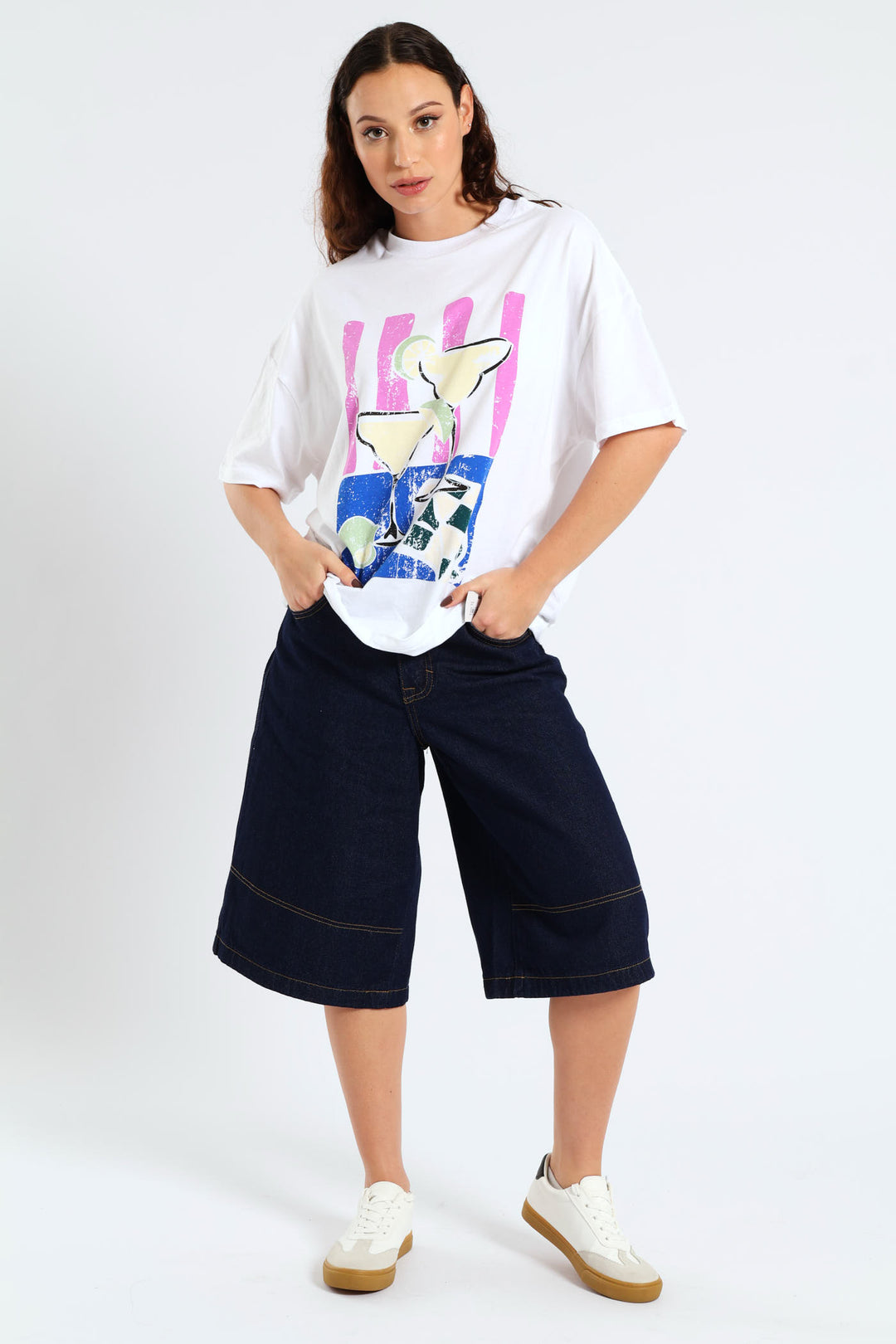 Oversized Margarita Tee - White