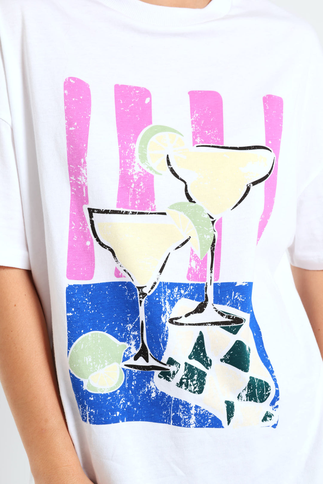 Oversized Margarita Tee - White