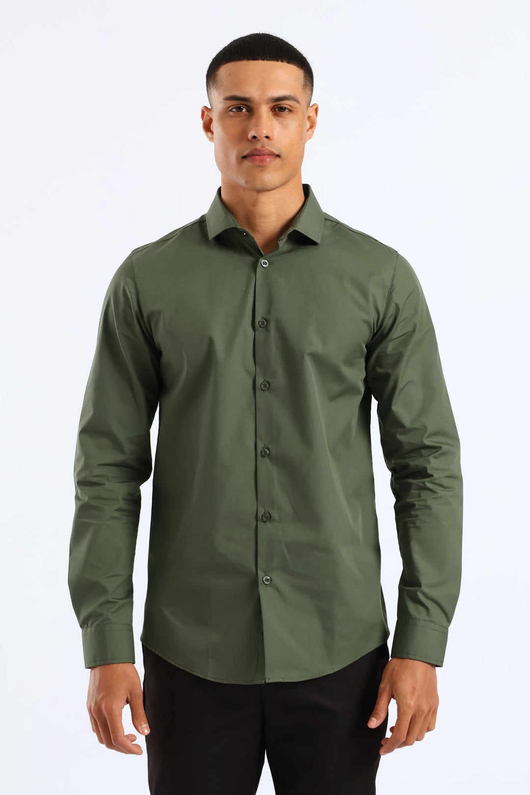Easy Care Long Sleeve Shirt - Fatigue