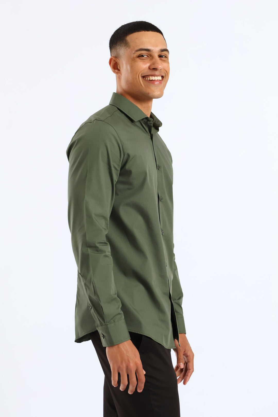 Easy Care Long Sleeve Shirt - Fatigue