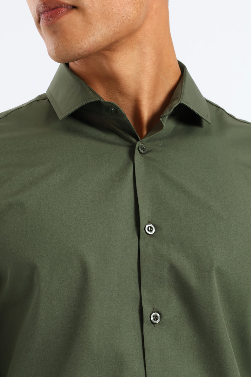 Easy Care Long Sleeve Shirt - Fatigue