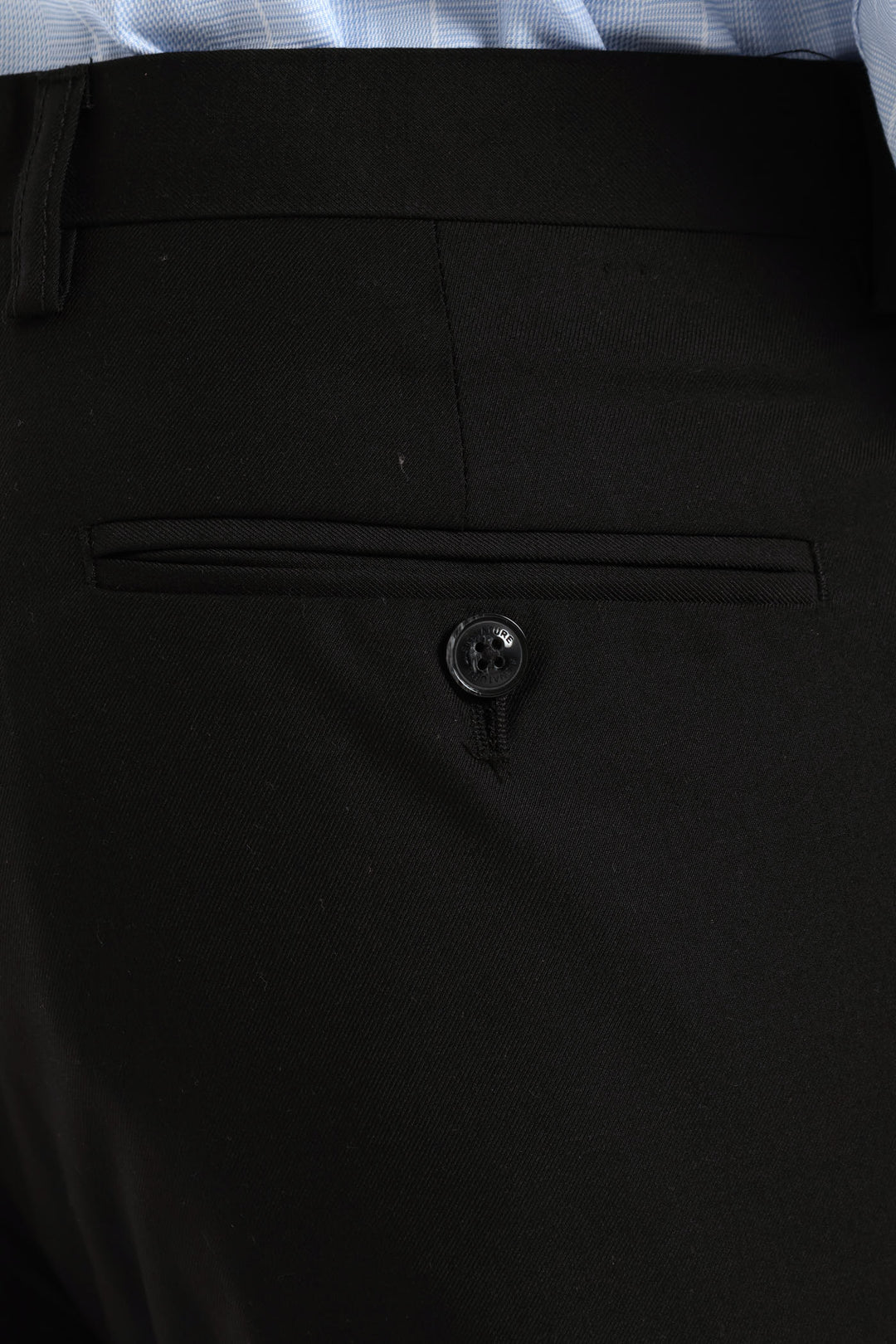 Slim Fit Viscose Blend Suit Trouser - Black