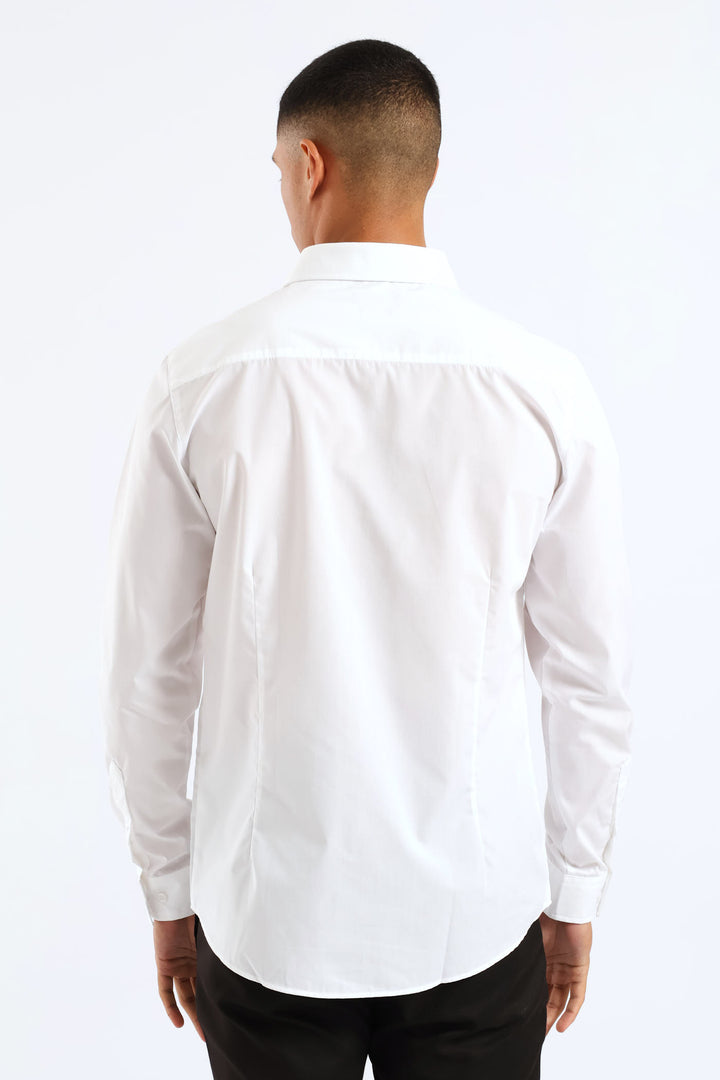 Panel Shoulder Shirt - White