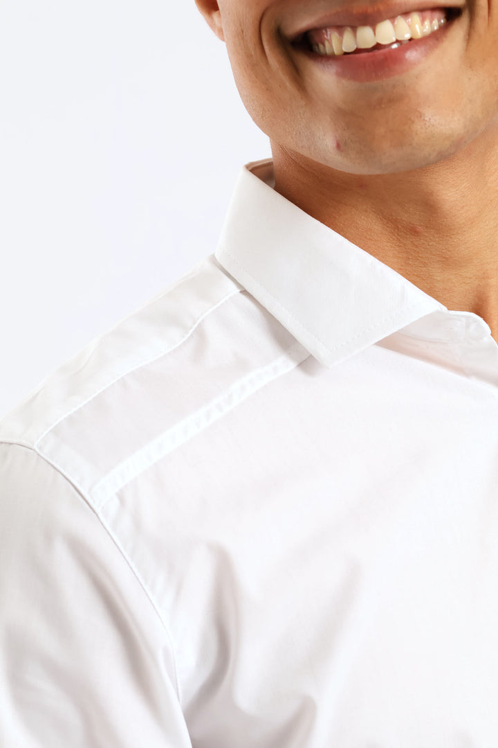 Panel Shoulder Shirt - White