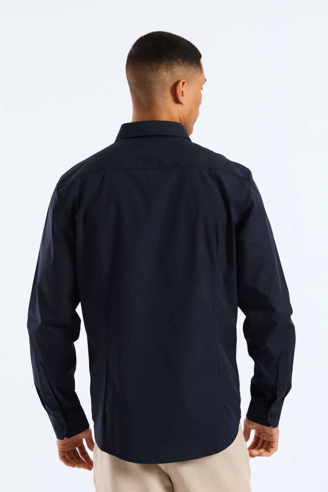 Easy Care Long Sleeve Shirt - Navy