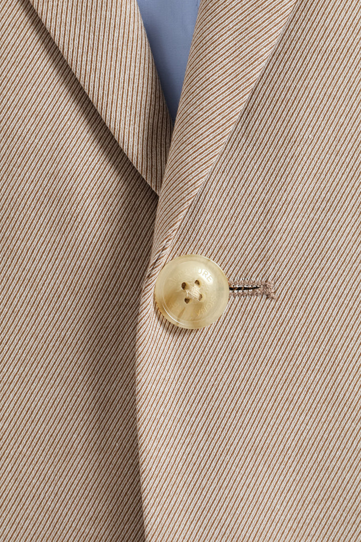 Regular Twill Suit Jacket  · Natural