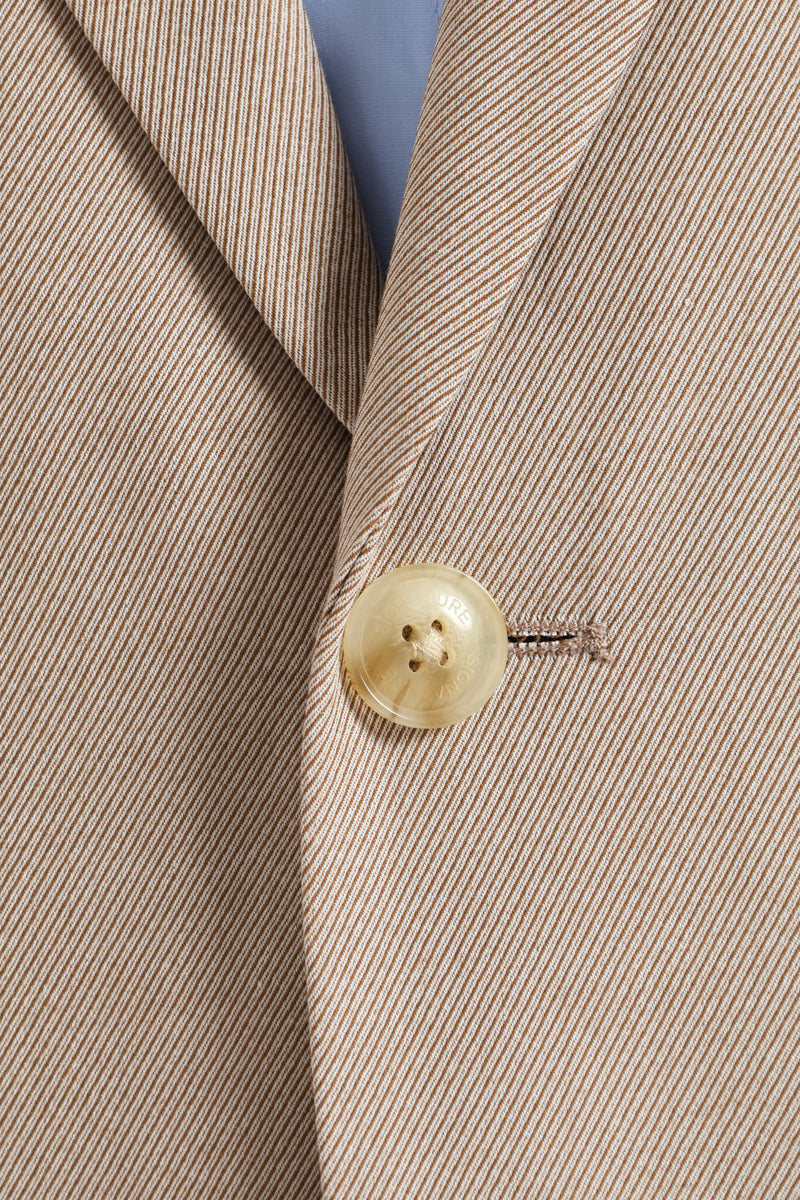 Regular Twill Suit Jacket  · Natural
