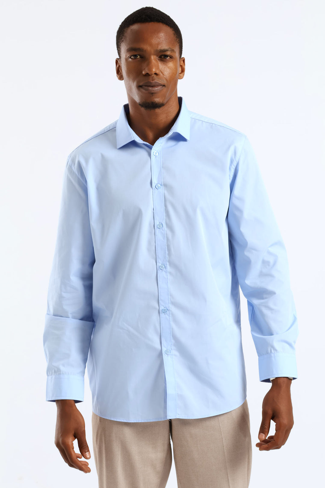 Easy Care Long Sleeve Shirt - Light Blue
