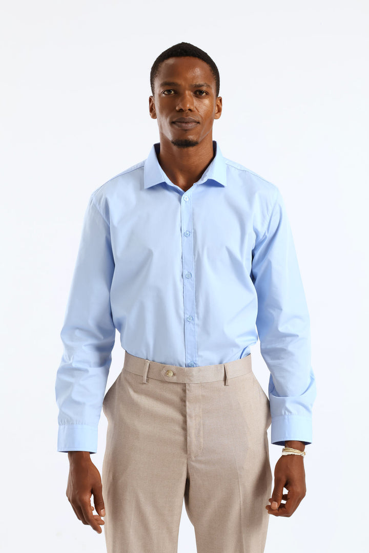 Easy Care Long Sleeve Shirt - Light Blue