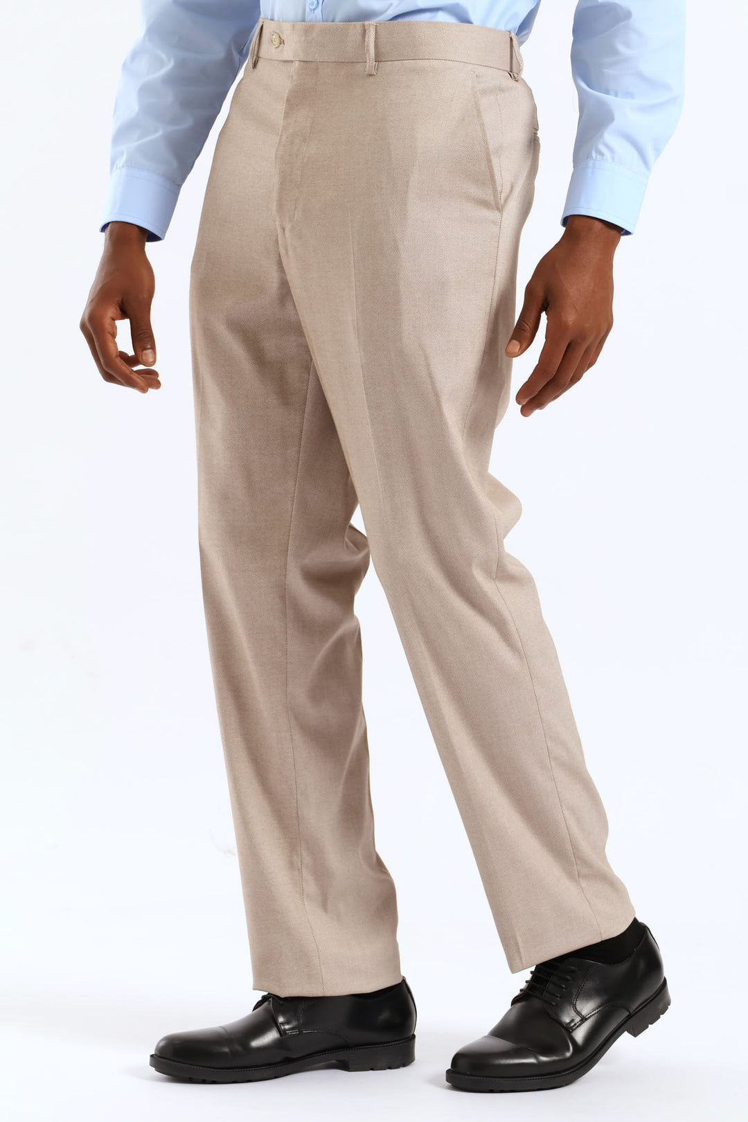 Regular Twill Suit Trousers - Natural