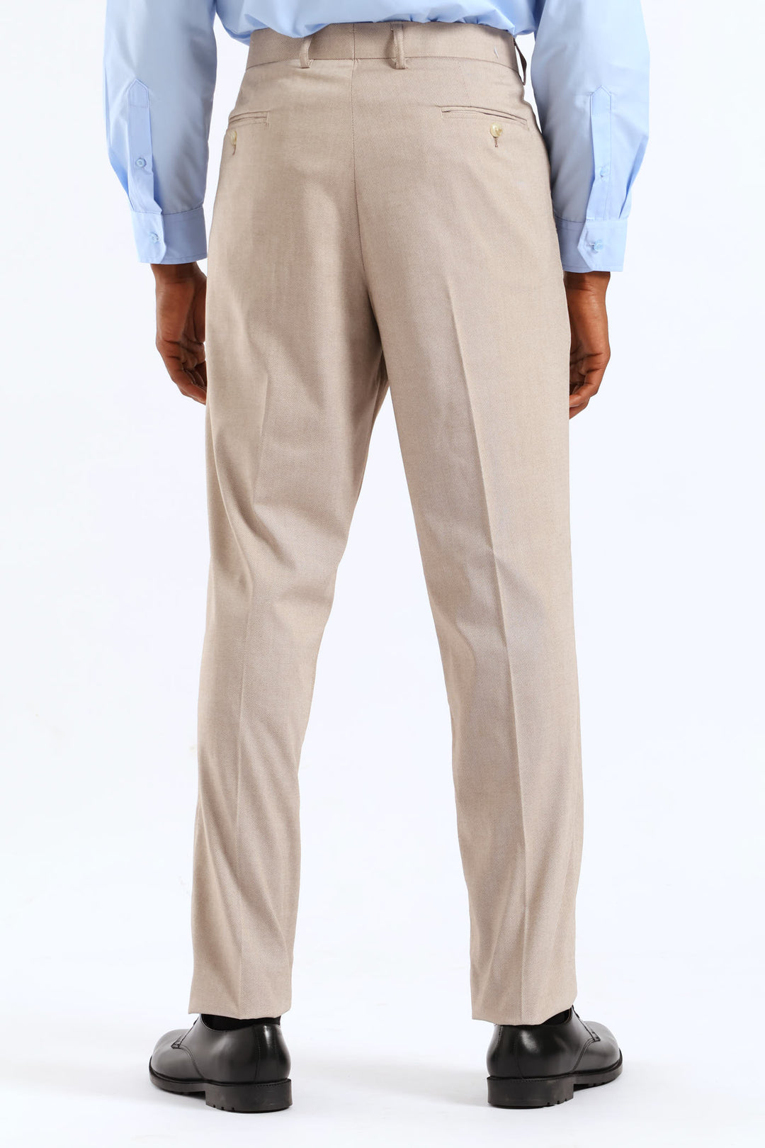 Regular Twill Suit Trousers - Natural