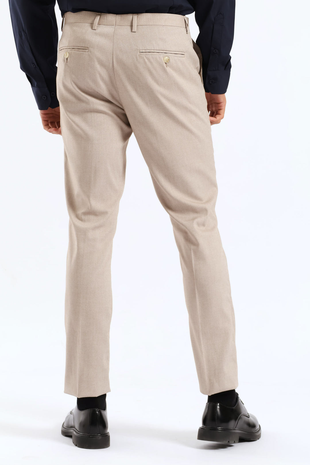 Slim Twill Suit Trouser - Natural