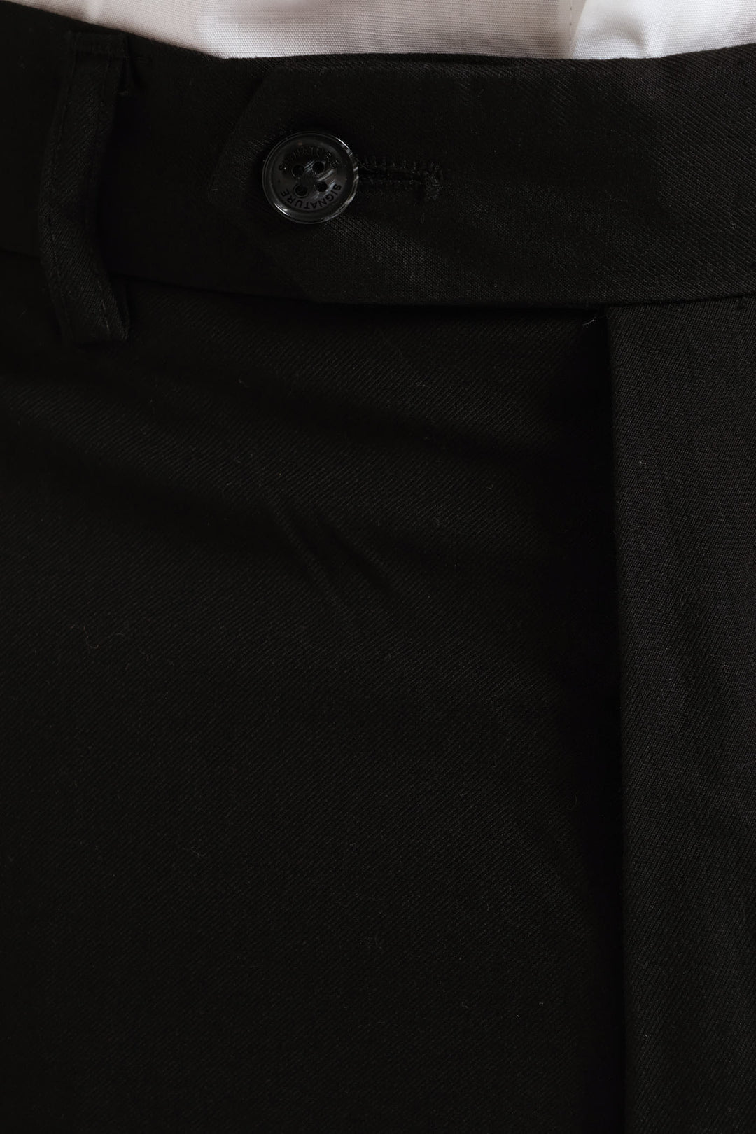 Regular Fit Viscose Blend Suit Trouser - Black