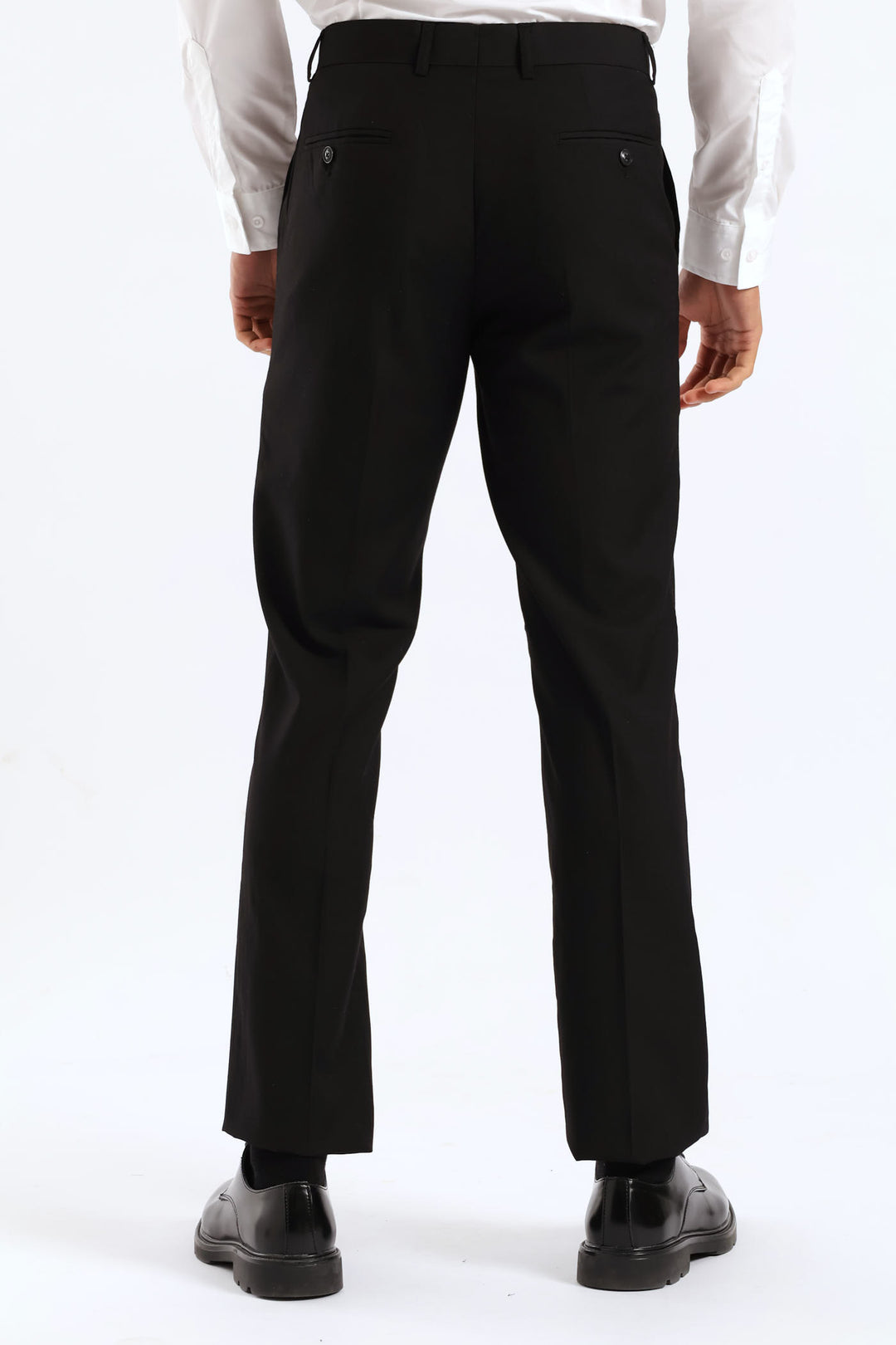 Regular Fit Viscose Blend Suit Trouser - Black