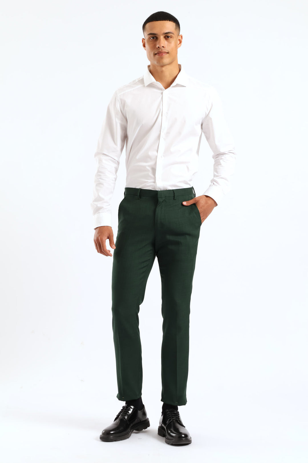 Slim Fit Essential Suit Trouser - Olive