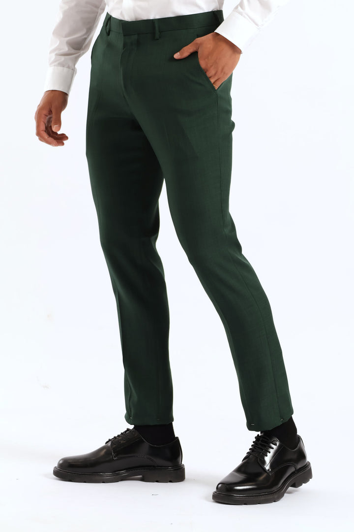 Slim Fit Essential Suit Trouser - Olive