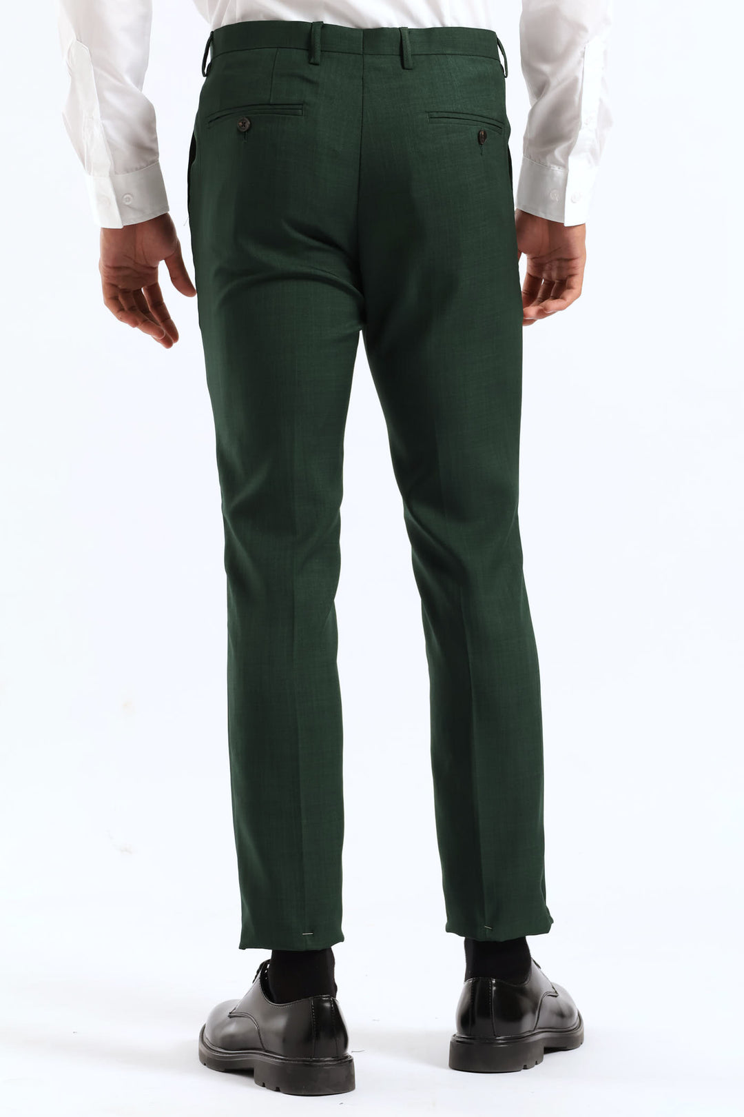 Mens Slim Fit Essential Suit Trouser - Olive Edgars Mens Slim Fit Essential Suit Trouser - Olive Edgars