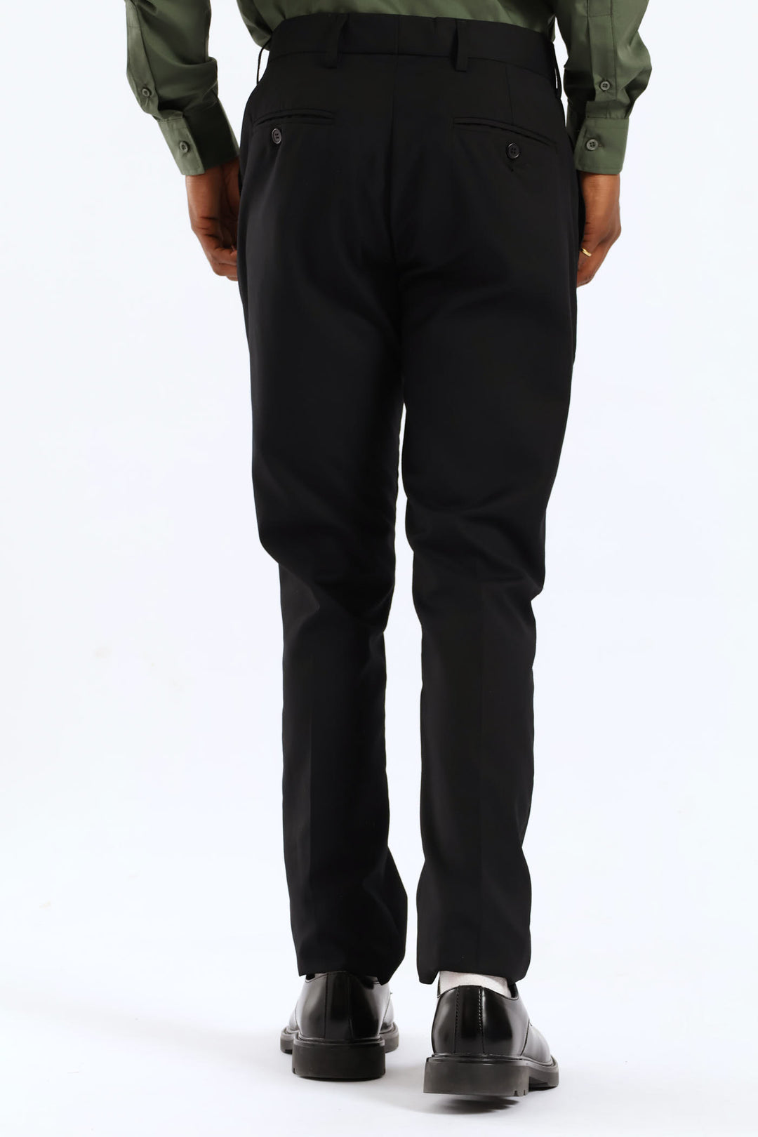 Slim Basic Smart Trousers - Black