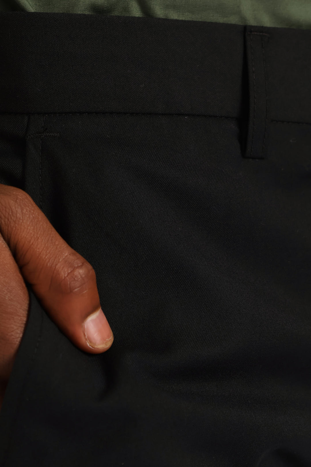 Slim Basic Smart Trousers - Black