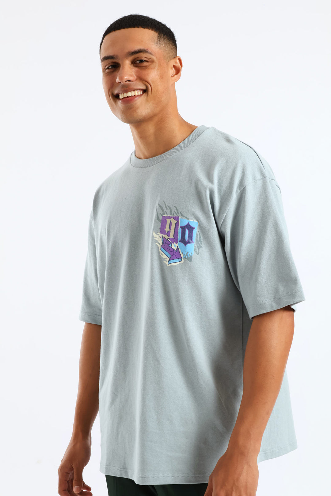Urban Culture Oversized Tee - Light Blue