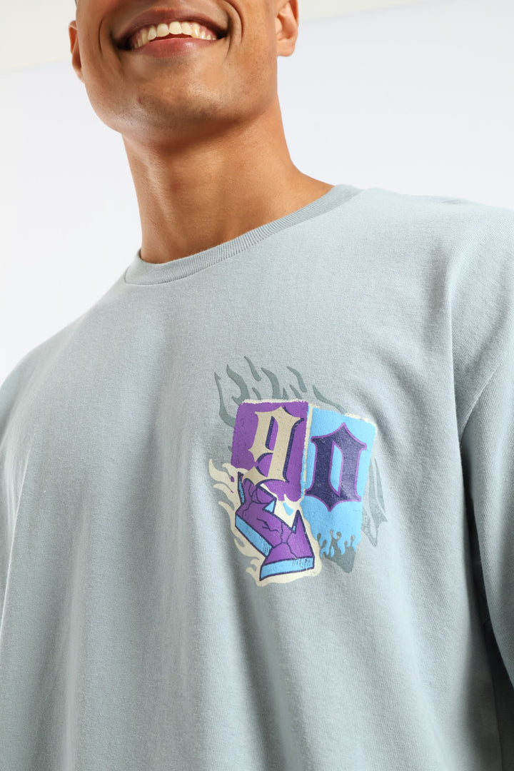 Urban Culture Oversized Tee - Light Blue