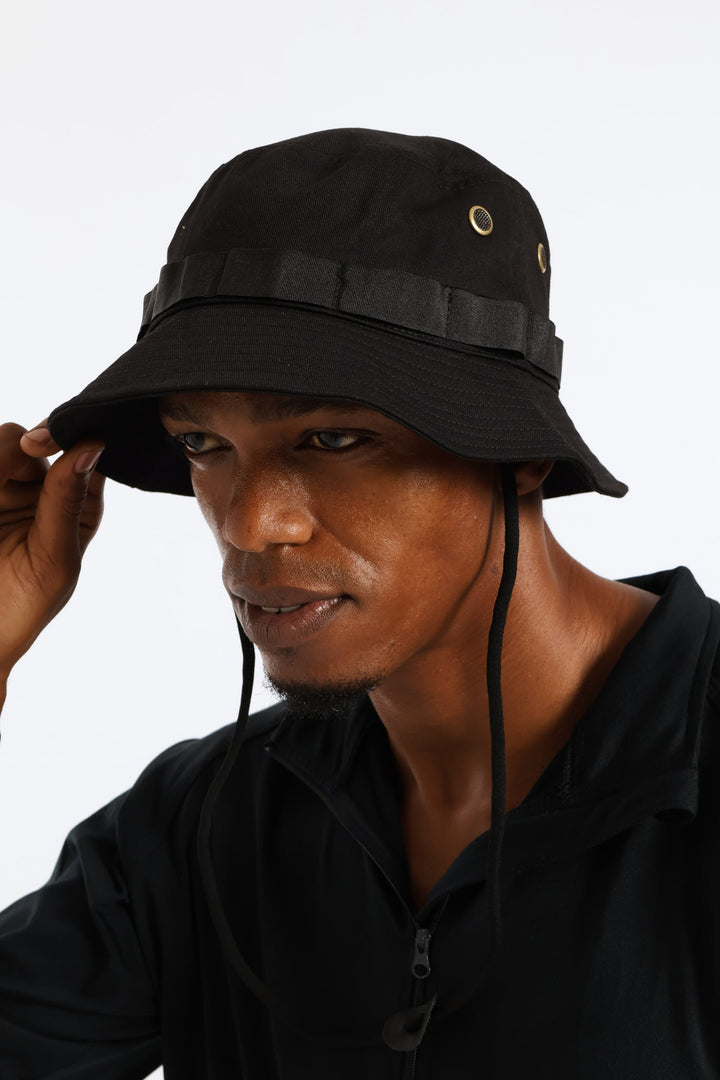 Draw String Bucket Hat - Stone