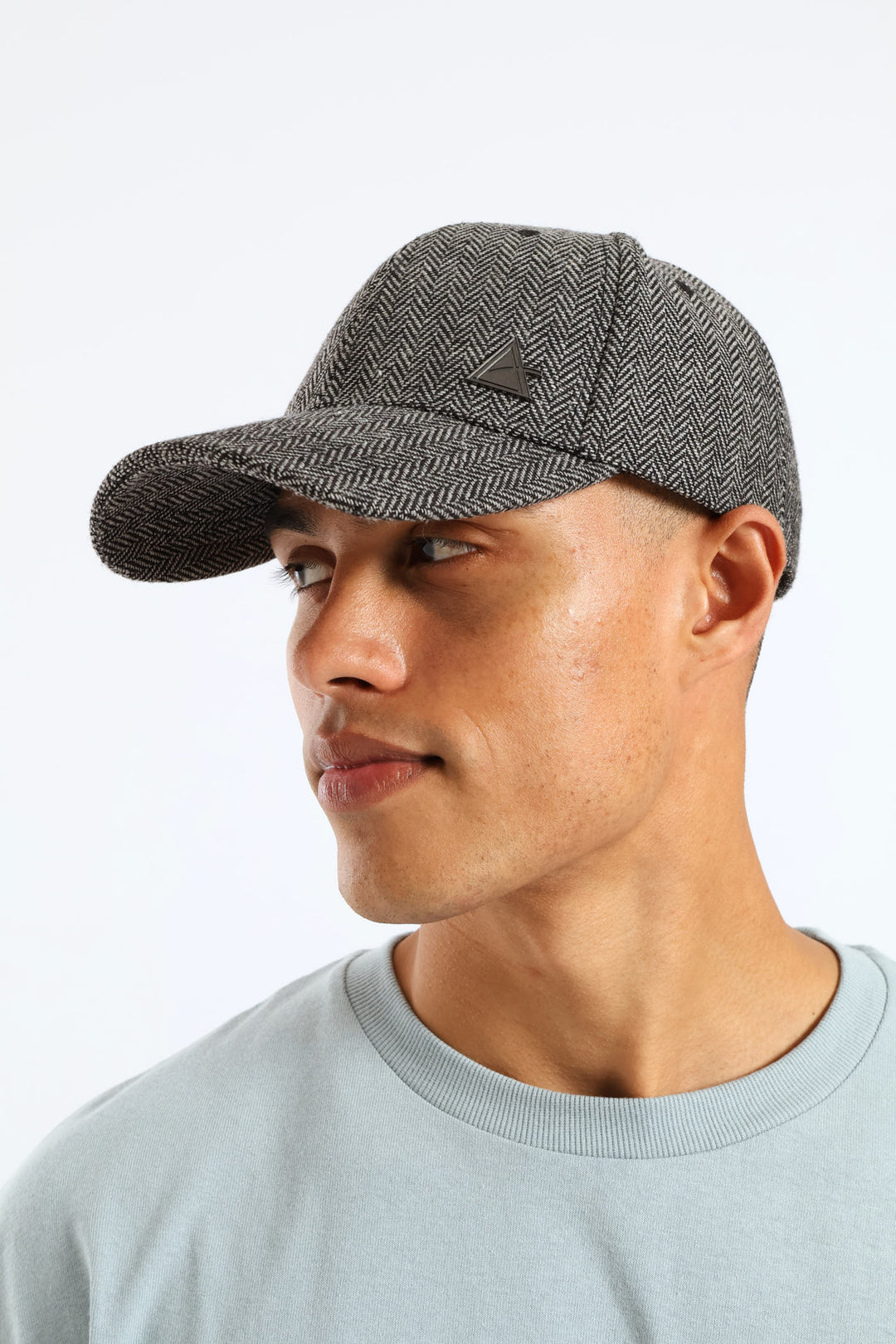 Metal Ingot Herring Bone Cap - Black