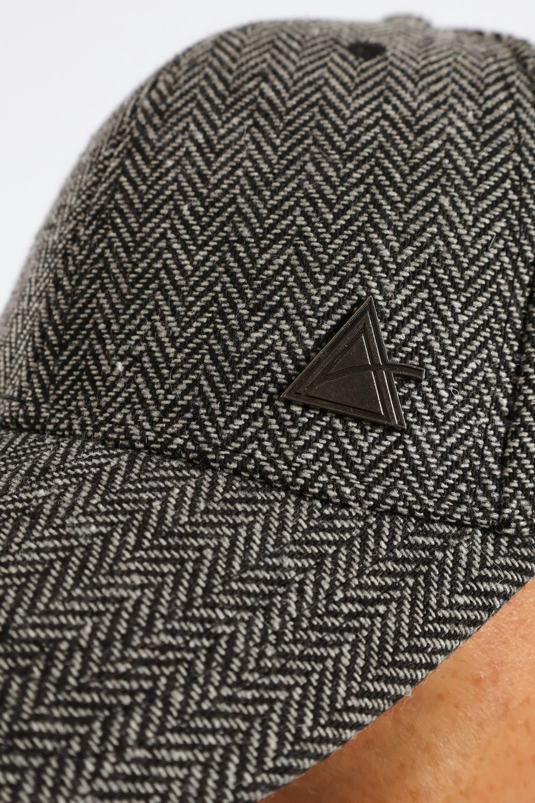 Metal Ingot Herring Bone Cap - Black