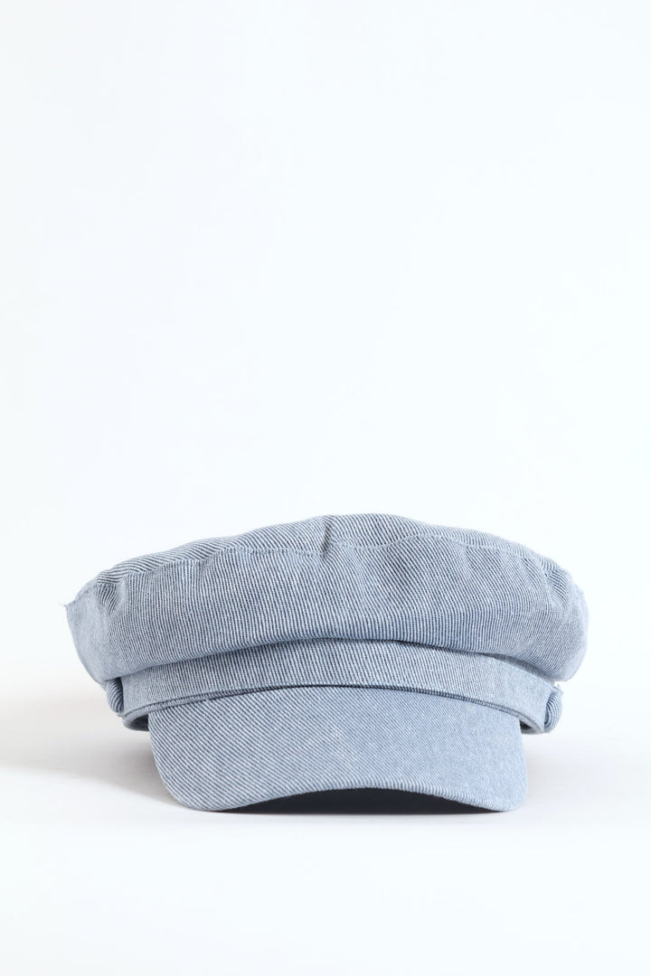 Stone Wash Baker Boy Hat - Denim