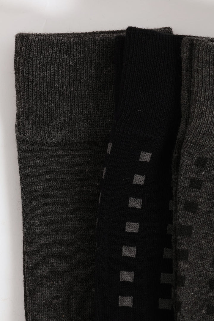 3 Pack Fashion Anklet Socks - Grey