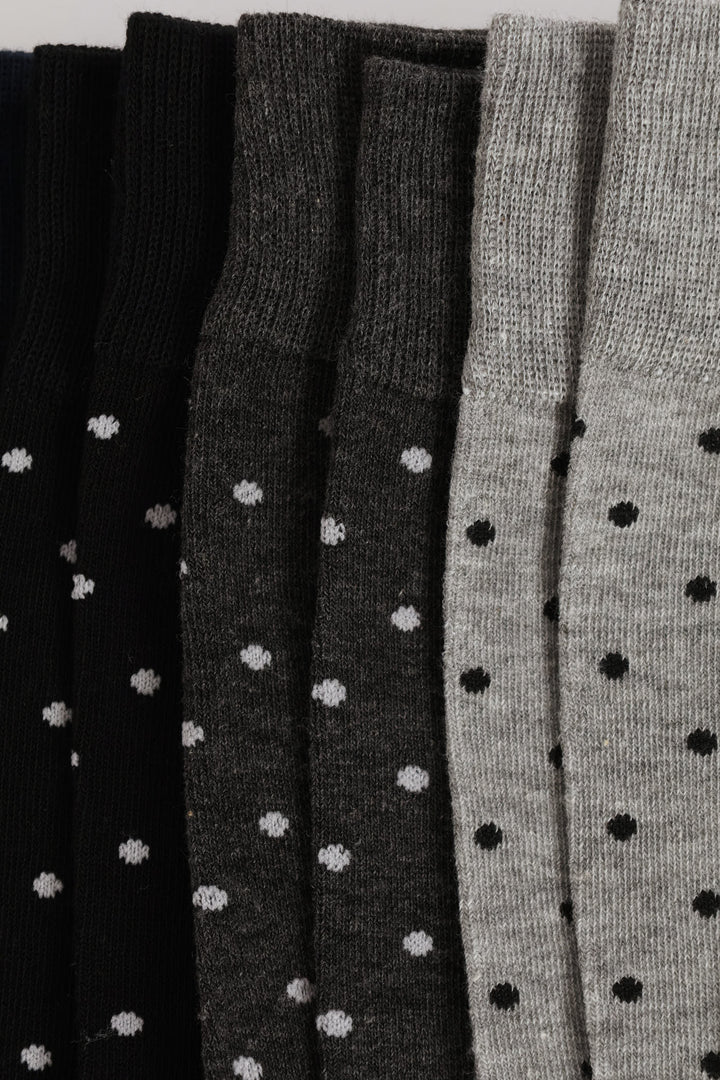 5 Pack Anklet Socks - Bright Blue/Grey