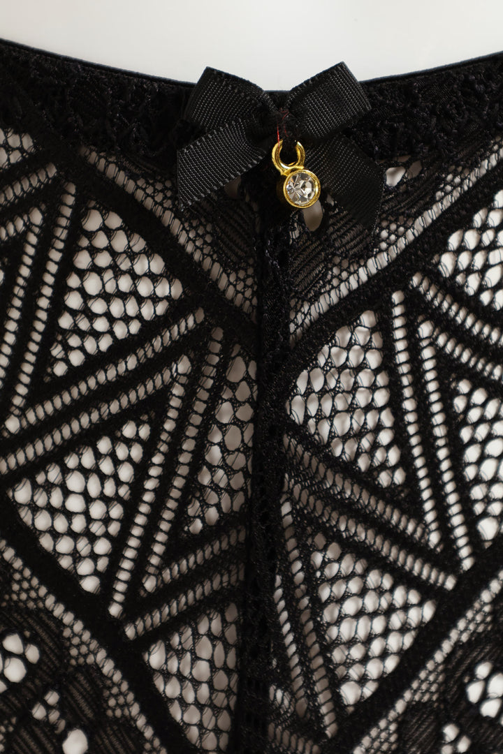 Full Lace Brazilian Panties - Black