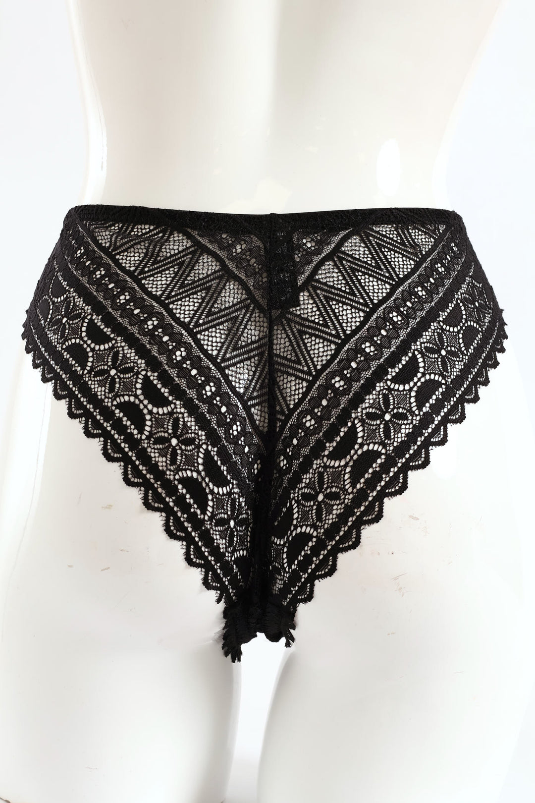 Full Lace Brazilian Panties - Black