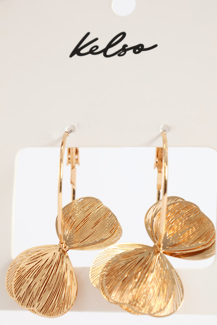 Petal Hoops - Gold